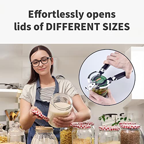 Jar Opener Adjustable Bottle Opener For Seniors with Arthritis (Silver)