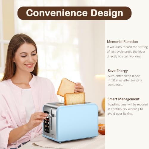 2 Slice Touch Screen Toaster (Ice Blue)