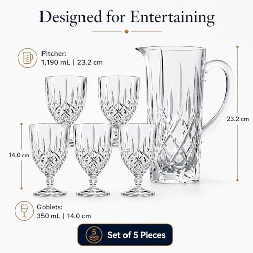 Noblesse 5 Piece Set (1 Jug + 4 All Purpose Glasses)