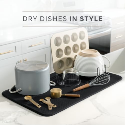 Dish Drying Mat (Black / 18" x 30")