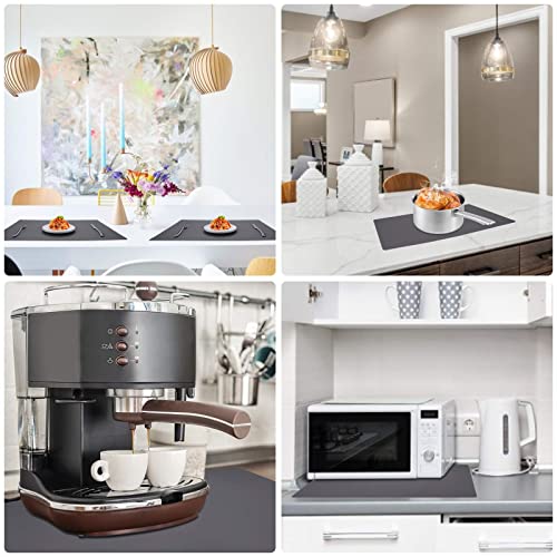 Gray Silicone Mats for Kitchen Counter (L-25"x 17"x 0.03" / Gray)