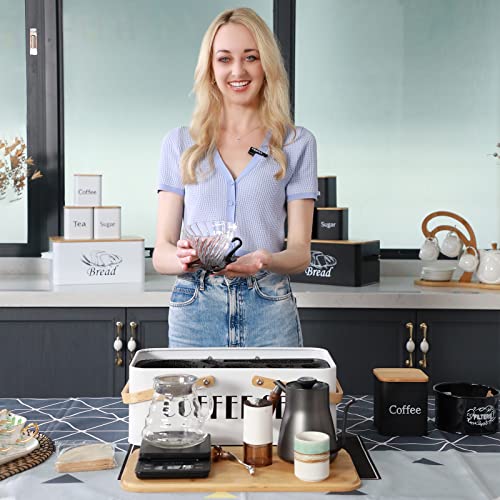Pour Over Coffee Maker Set Coffee Kettle Scale Server Dripping Cup Bean Grinder Filter Paper Ceramic Cup ALL in 1 Great Portable Metal Box for Traveling Excellent Coffee Gift (white)