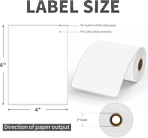 4x6 Blank Direct Thermal Shipping Labels for Zebra 2844 Zp (Roll / 16 Rolls | 4000 Labels)