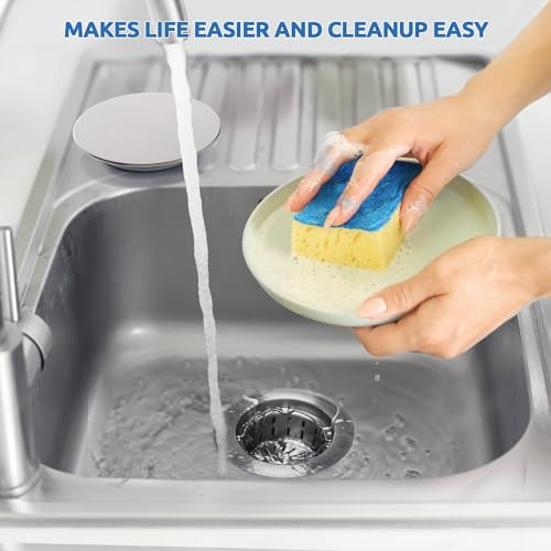 Kitchen Sink Drain Assembly with Removable Deep Basket Strainer (Brushed)
