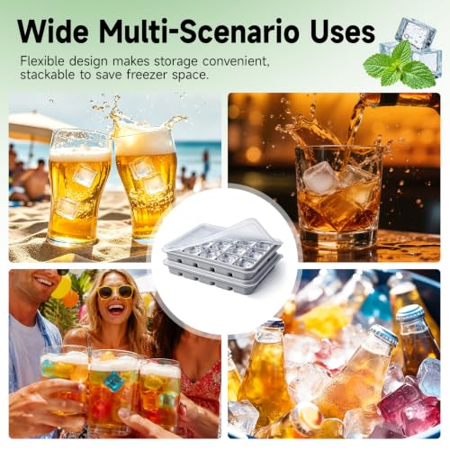 Ice Cube Trays Set of 2 (Snow Gray)