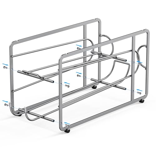 Soda Can Organizer Storage Rack (Silver)