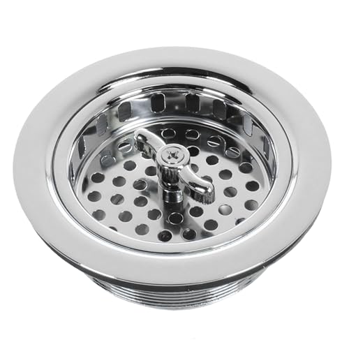 3.5" Sink Drain Assembly with Twist Lock Basket Strainer (Polished Chrome)