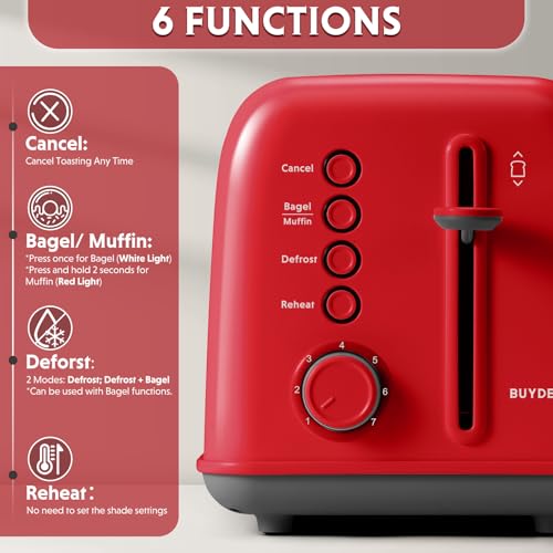 DT620 2 Slice Toaster (2-Slice / Red)