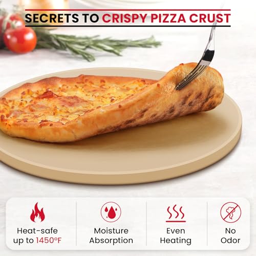 15" Round Pizza Stone for Oven and Grill (15" Round)