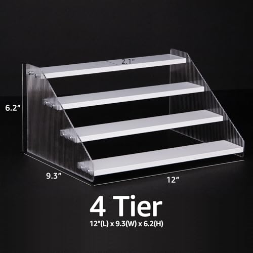 Tiered Spice Rack (White 4 Tier 12")