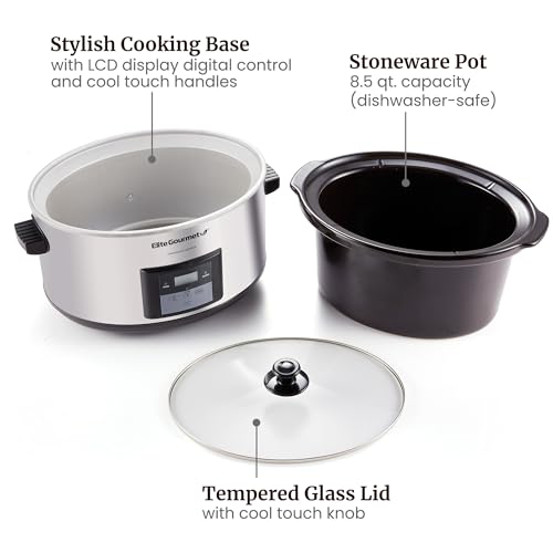 MST 900D Digital Slow Cooker (Stainless Steel/Black)