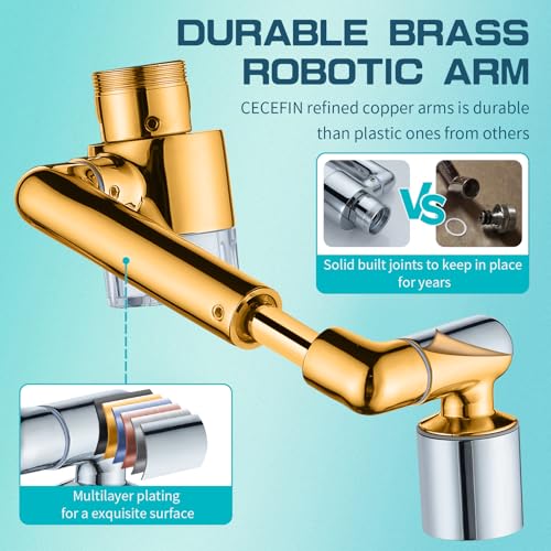 1440° Sink Water Filter Faucet Extender 3.0 (D- Silver3- Telescopic Filtered Swivel Aerator)