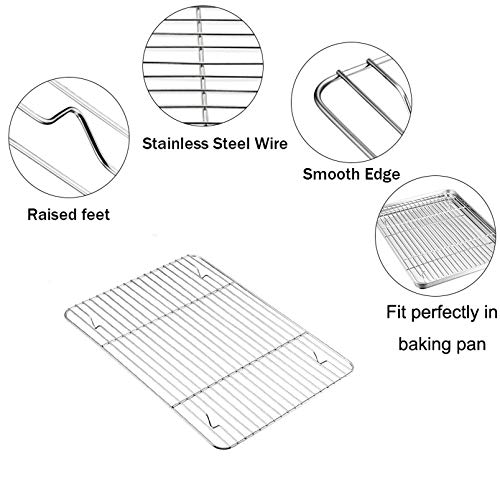 Baking Sheet with Cooling Rack Set (12.5 x 9.5 x 1inch)