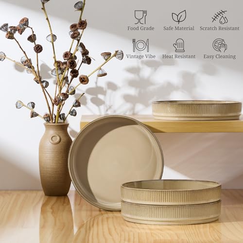 Pasta Bowls Set of 4 (Caramel Khaki)
