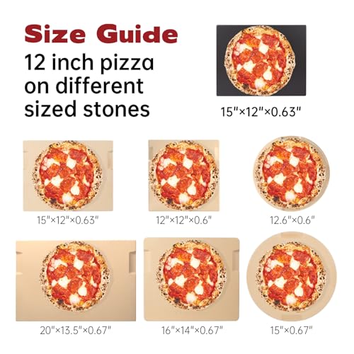15" x 12" Black Glazed Pizza Stone (15" x 12" | Glazed Non-Stick)