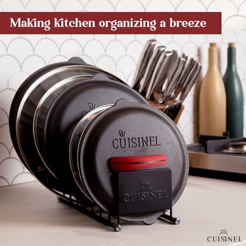 Lid and Dish Organizer Rack (Black / 2 Pack)