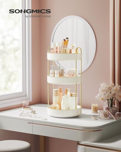 3 Tier Makeup Organizer (Cloud White / Round)