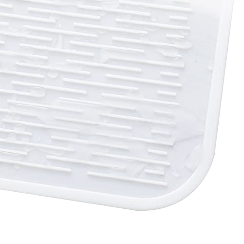 Silicone Dish Drying Mat for Multiple Usage (White / 32"L x 18"W)