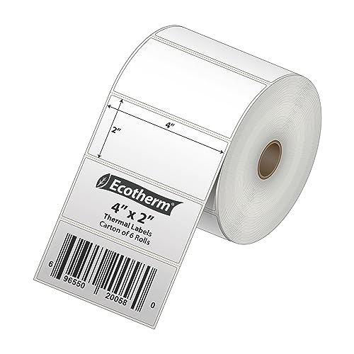 4" x 2" Thermal Labels (4 x 2 White - 7500 Labels)