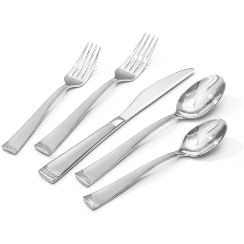 40 Piece Flatware Set (40-Piece / Matte Silver)