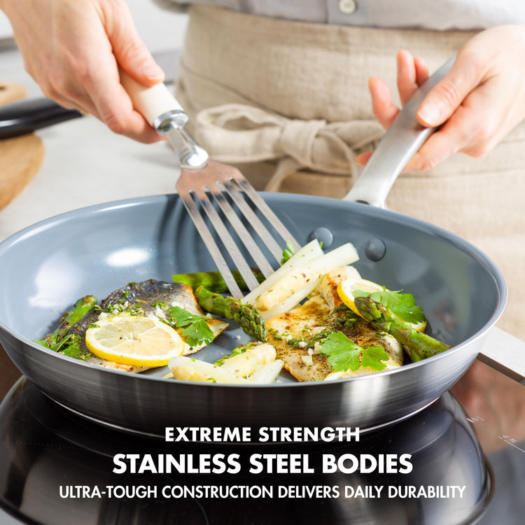 Treviso 9.5” and 11” Frying Pan skillet Set (9.5" and 11" Frying Pan Skillet Set)