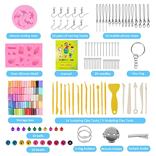 72 Colors Polymer Clay Kit (72)