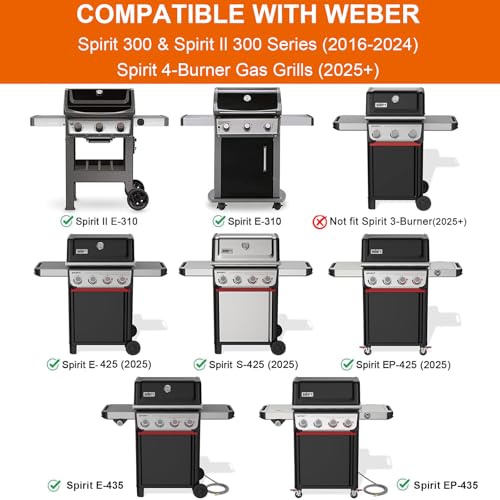 Full Size Griddle Inserts for Weber Spirit 400 Series (SP300N / 22.6"x17.4")