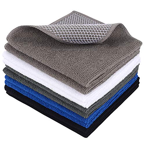 Dish Cloth for Washing Dishes Kitchen Washcloth Cleaning Cloth (Assortedcolor-1 / 12inchx12inch 10pack)