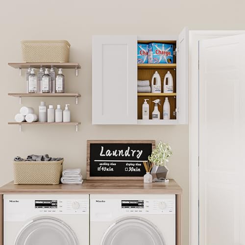 30 Inch Laundry Room Cabinets Wall Mounted (White / 30"W*12"D*30"H)