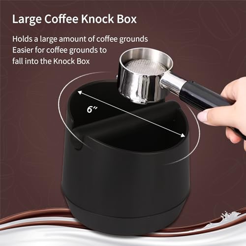 Knock Box 6 Inch Espresso Knock Box Shock (6x6.6Inch Knock Box)