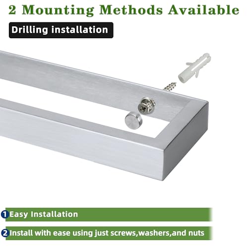 Hand Towel Holder Towel Bar for Bathroom Wall Mounted 12 Inch (Brushed / 12-Inch)