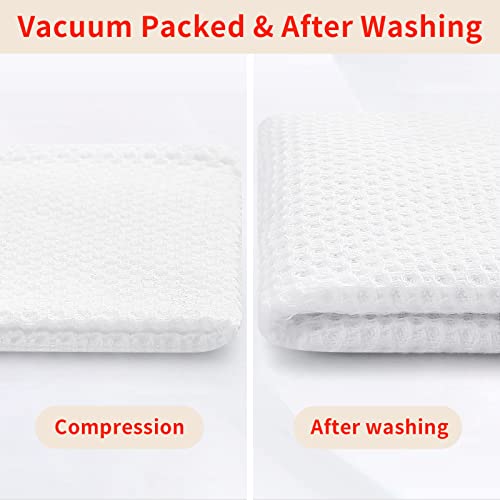 100% Cotton Waffle Weave Kitchen Dish Towels 6 (White / 13 X 28 - 6 Pack)