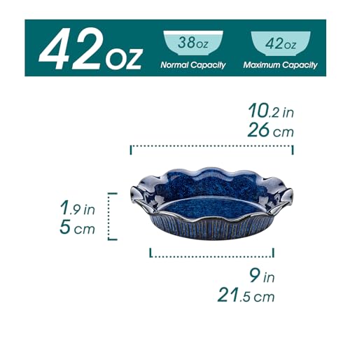 Ceramic Pie Pan for Baking (Blue / 1 Pieces)