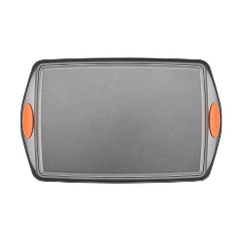 Yum o! Nonstick Bakeware Oven Lovin' Rectangle Cake Pan (Gray with Orange Grips / 9" x 13" / No Lid)