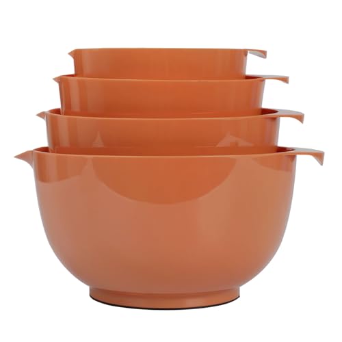 4.5qt Mixing Bowls Set of 4 (Brownish Orange)