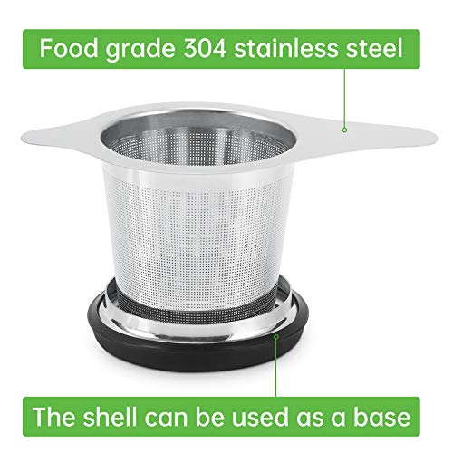Two Pack Tea Infuser Basket Stainless Steel Tea Strainer Tea Filter With Small Strainer And Lid Tea Diffuser For Loose Tea Superior Brewing Experience (Two pack silver)