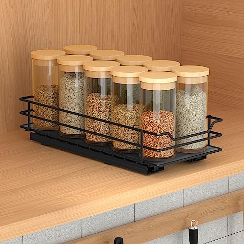 Pull Out Spice Rack Organizer for Cabinet (1 Tier,4.5''Wx10.5''Dx2.5''H)