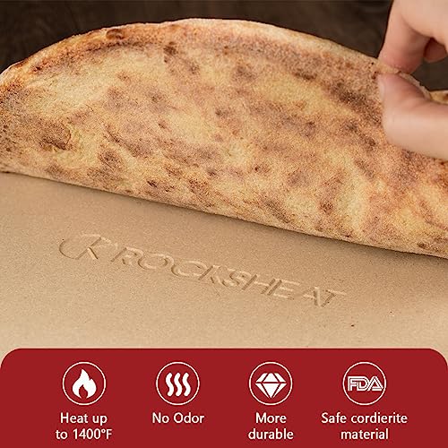 K ROCKSHEAT Pizza Stone Round 16 Inch for Grill and Oven (16" Dia)