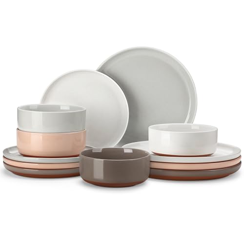 Plates and Bowls Sets (12 Pcs (Service for 4) / Multicolor)