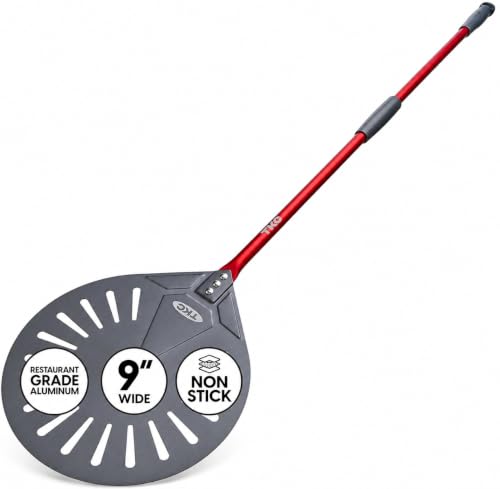 9" Perforated Pizza Peel (9 Inch Red/Gray)