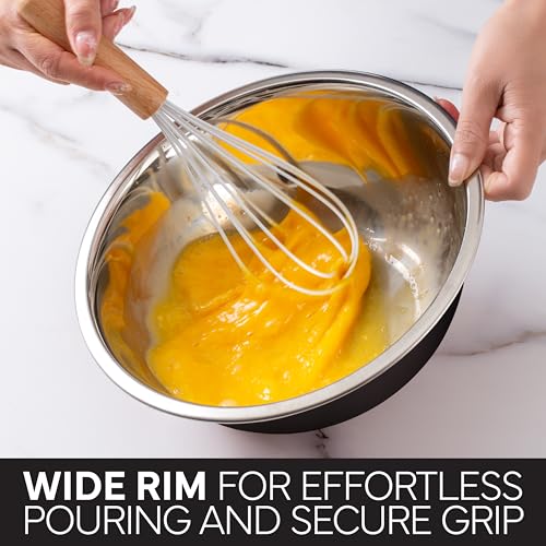 Stainless Steel Mixing Bowls Set (6 Pieces / Black)