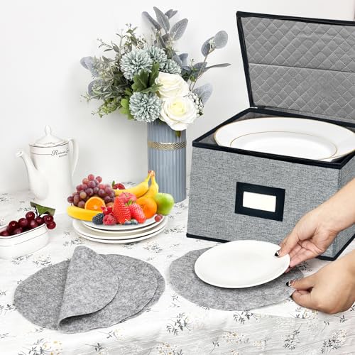 China Storage Containers (Dark Grey / 2 Pack Plate Storage Containers 12x12)