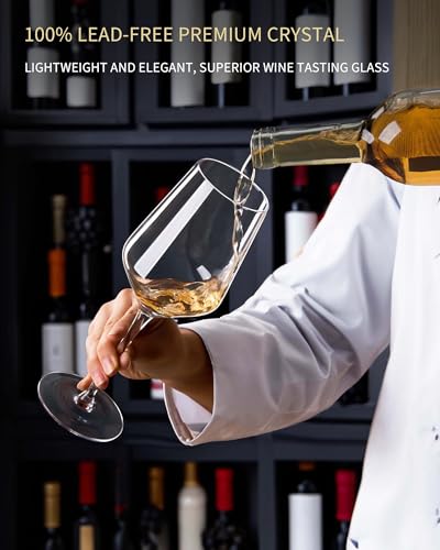 17 oz Lead Free Wine Glasses Set of 6 (Wine Glasses / 6 Count (Pack of 1))