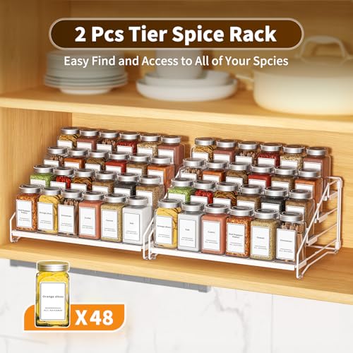 Spice Organizer for Cabinet (White / 2 Pcs)