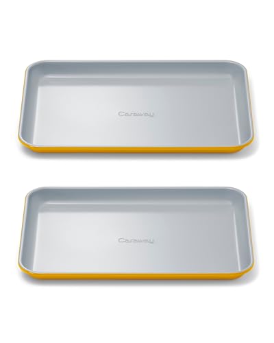 Non Stick Ceramic Small Baking Sheet Duo (Marigold / 2x Small 9" x 13")