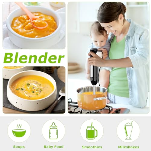 Immersion Blender with Food Processor (With 3 attachment)