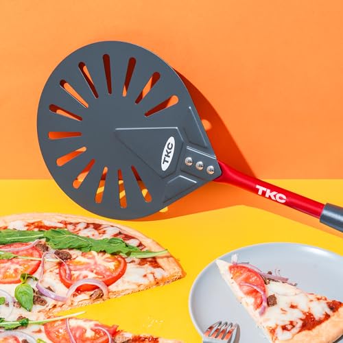 9" Perforated Pizza Peel (9 Inch Red/Gray)