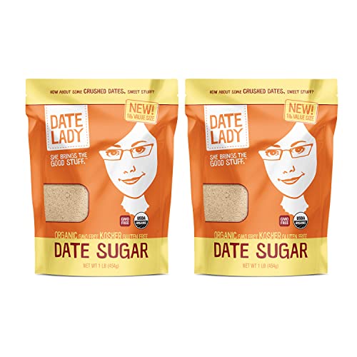 Date Sugar Organic Sugar Substitute for Baking (2 Bags (32 Ounce))