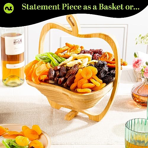 Dried Fruit Flower Bouquet Arrangement in Wooden Apple (3. Wooden Apple Fruit Basket - Flower Arrangement)
