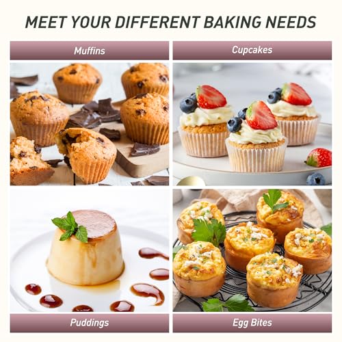 2 Pack 12 Cups Muffin Pan with Metal Reinforced Frame Regular Size Silicone Molds Cupcake Cake Baking Pans Cookie Baking Chocoflan Cupcake Mold Silicone Egg Bite Molds Baking Items Stuff (2pc: 12-Cup Regular / Morandi Pink)
